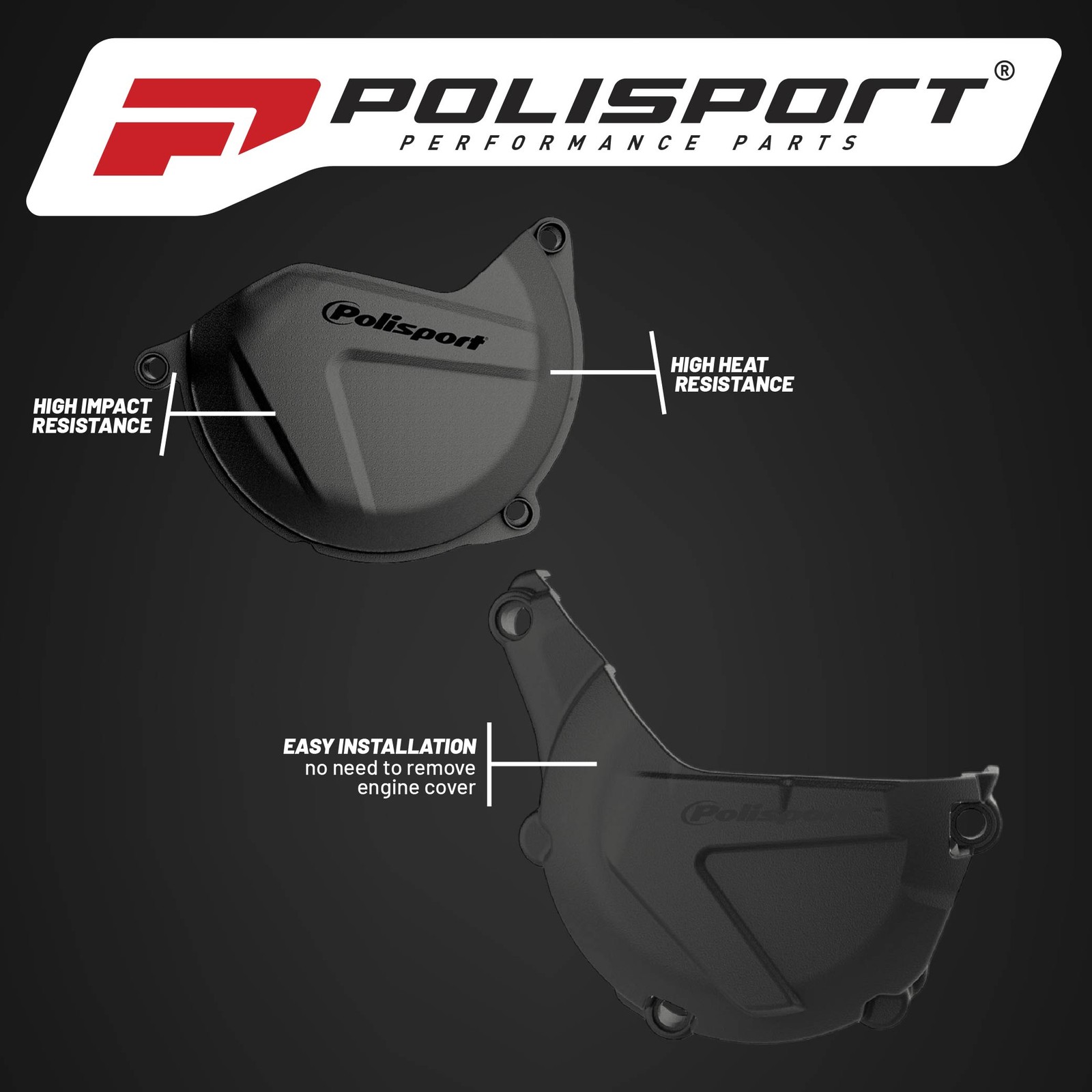 Polisport Engine Covers Protection Kit Husqvarna & KTM (Various Models 2013-16)