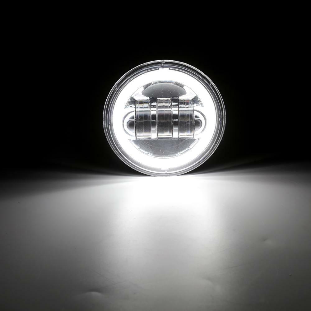 4.5″ inch 90W Round LED Fog Lights White Angel Eyes Driving for Offroad Truck