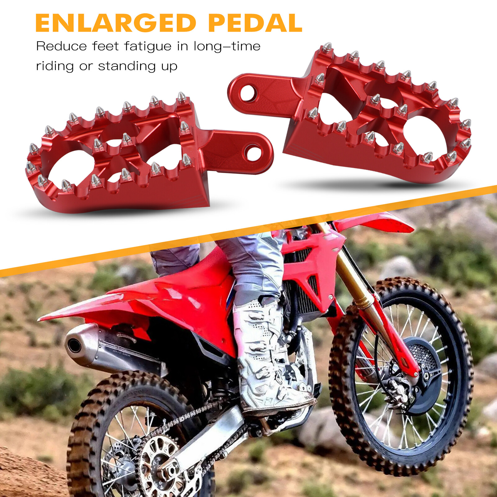 Foot Pegs Footrest For Honda XR650L 1993-2025 XR650R 2000-2007 XR600R 1988-2000
