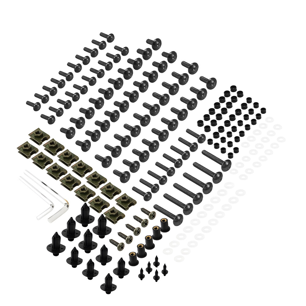 195PCS Motorcycle Complete Fairing Bolt Kit Body Screws Set Accessories Parts US