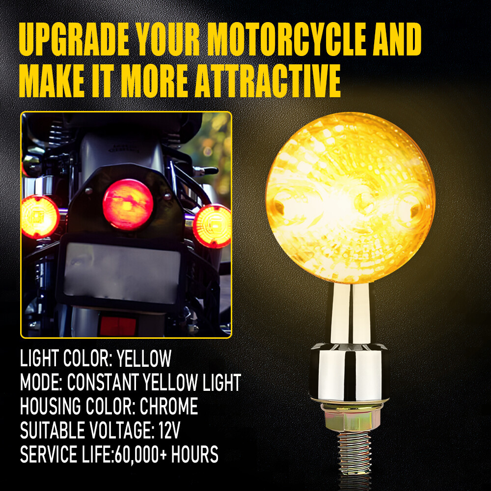 4x Amber Turn Signal Blinker Light For Suzuki Boulevard C109R C50 S 40 50 83