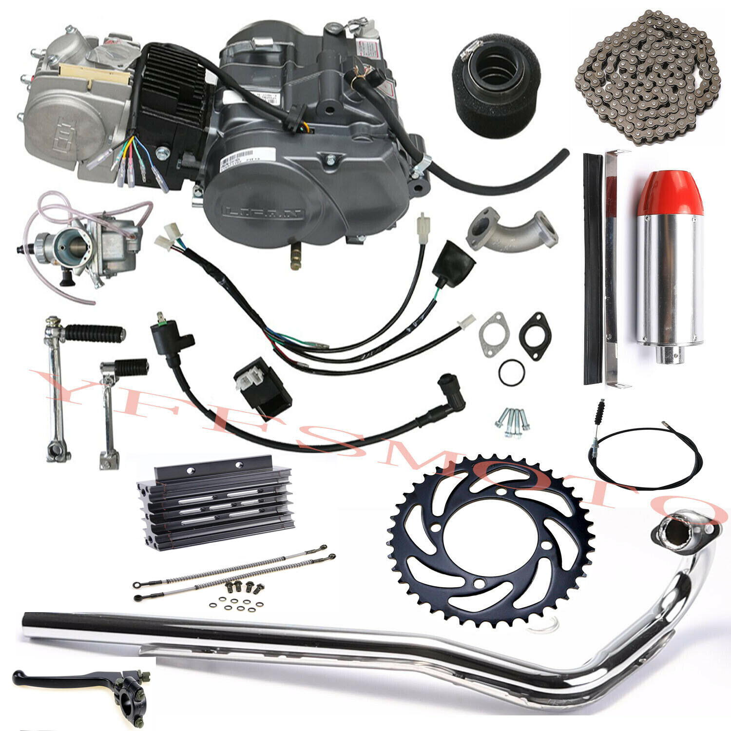 Lifan 140cc MANUAL CLUTCH N1234 Engine Motor w/ Kits For CRF50 70 CT110 90 Bike