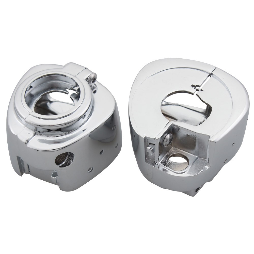 For Harley Softail Custom 96-10 Chrome Hand Control Switch Housing Button Caps