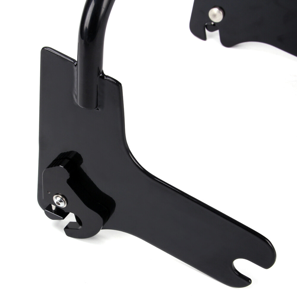 Quick Release Passenger Backrest Sissy Bar Black For Harley Electra Glide 97-08