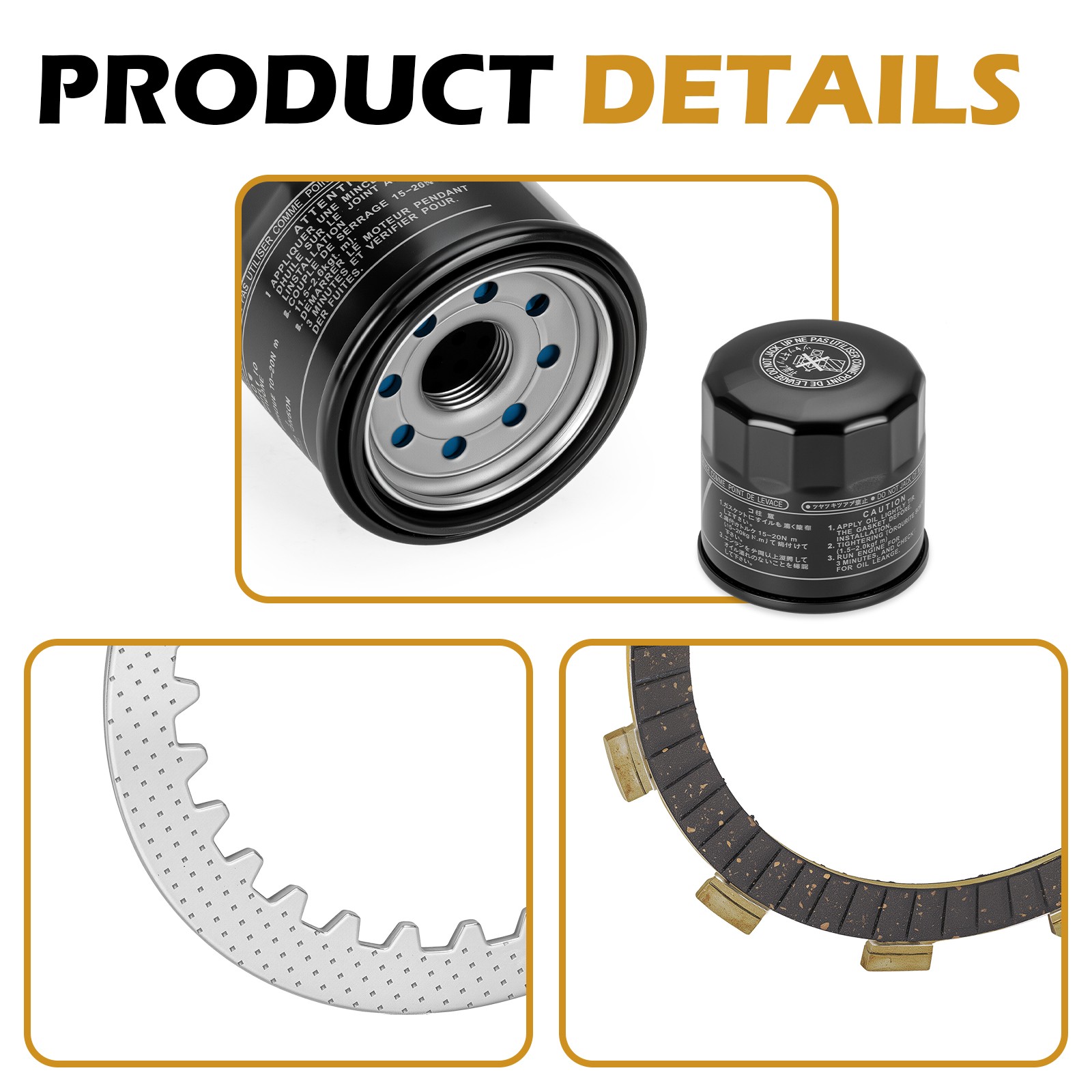 Clutch Friction Steel Plates & Gasket Oil Filter for Kawasaki Vulcan VN800 VN900
