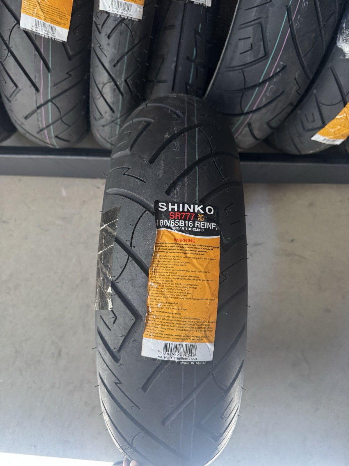 Shinko 777 180/65B16 Rear Tire Motorcycle 180 65 16 SR777 Heavy Duty 87-4599