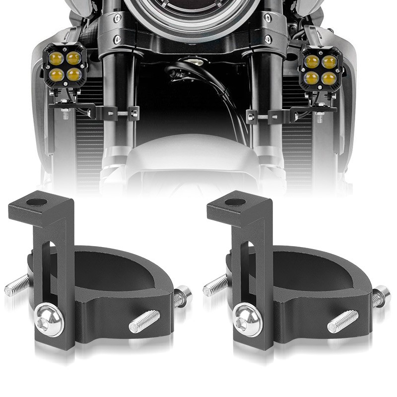 2X 36-60mm Motorcycle Fork Headlight Mount Bracket Clamp Holder Fog Spot Light