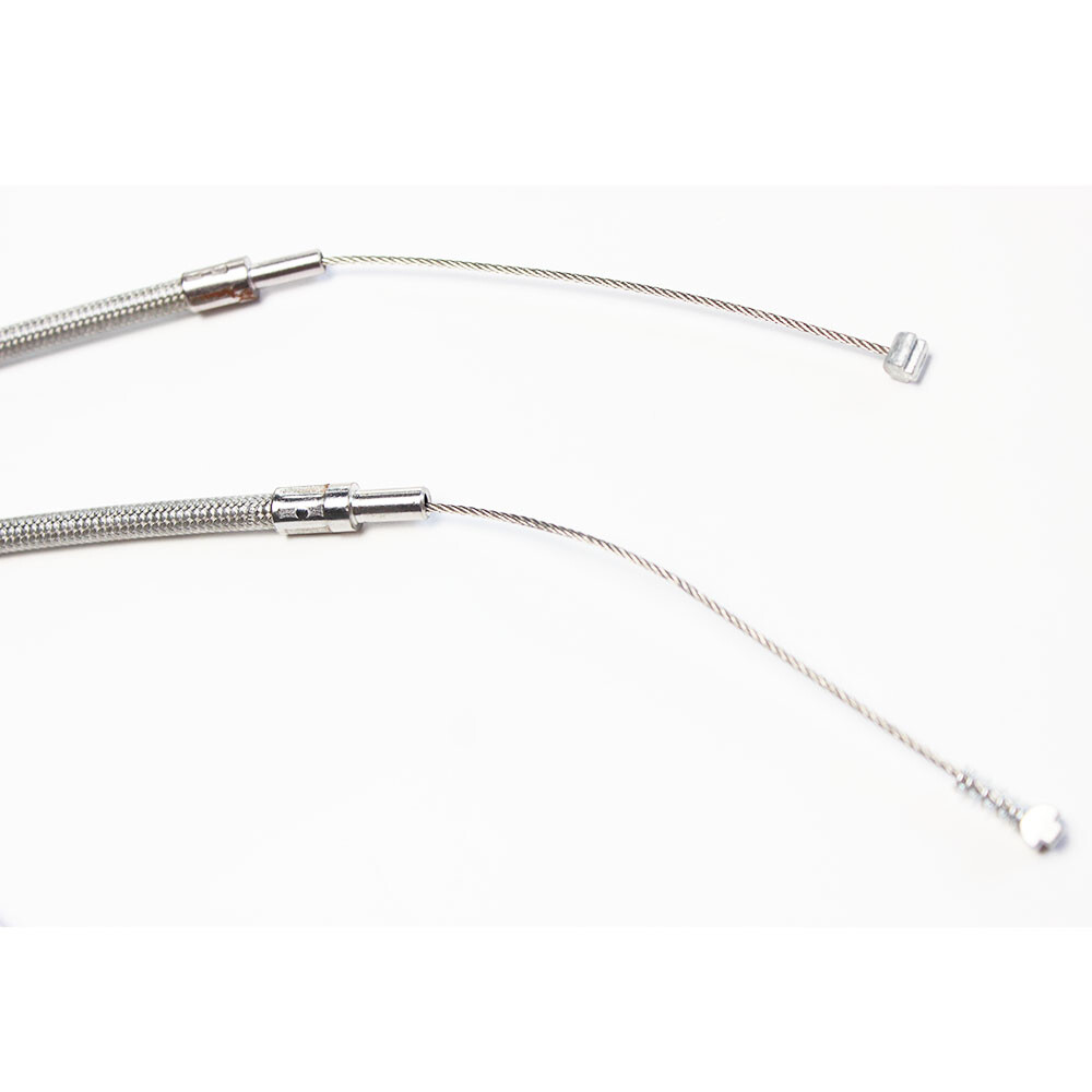 47″ Stainless Steel Throttle and Idle Cable Cruise Set for Harley V-Twin Models