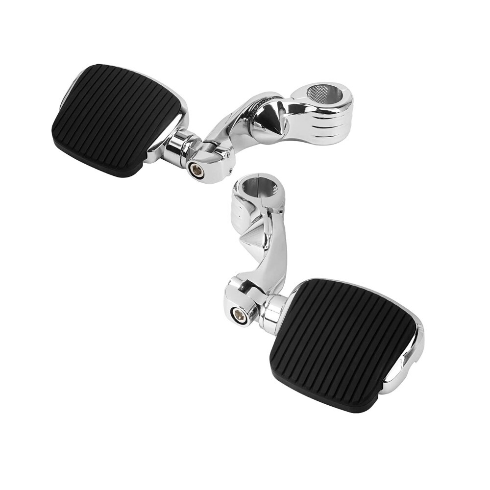 1.25 Universal Wider Foot Peg Rest For Harley Road King Street Glide CVO Touring