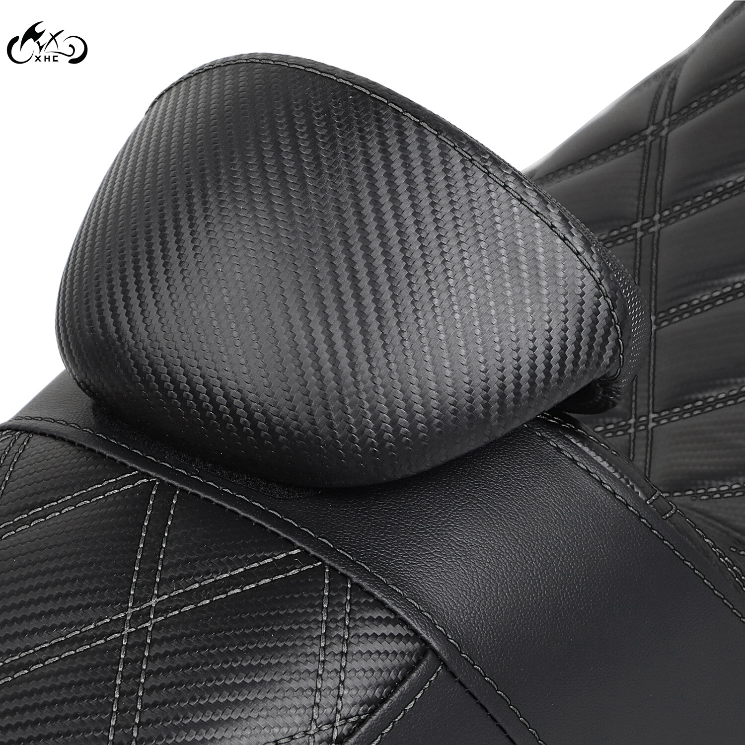 Step Up Passenger Driver Seat w/ Backrest For Harley Electra Street Road Glide