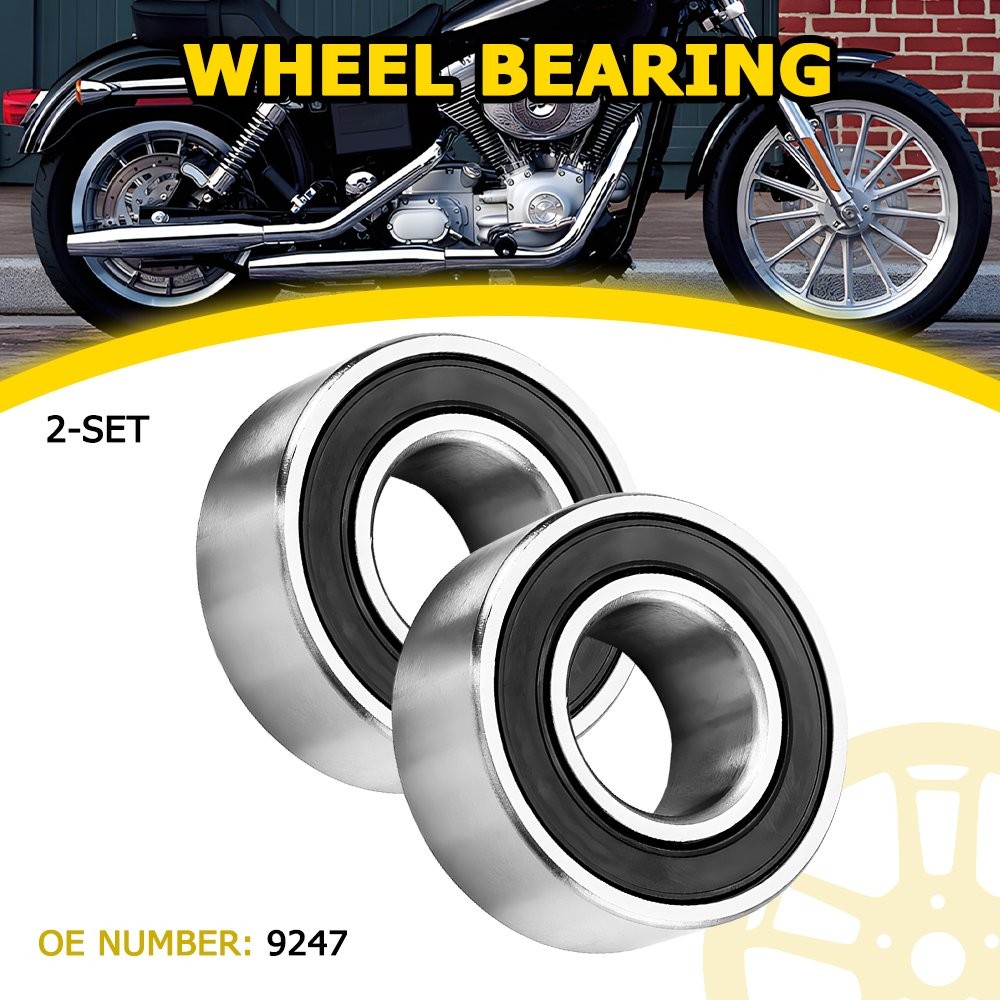 1X Axle Sealed Wheel Bearings Kit Front / Rear 9247 For Harley Touring 2000-2007