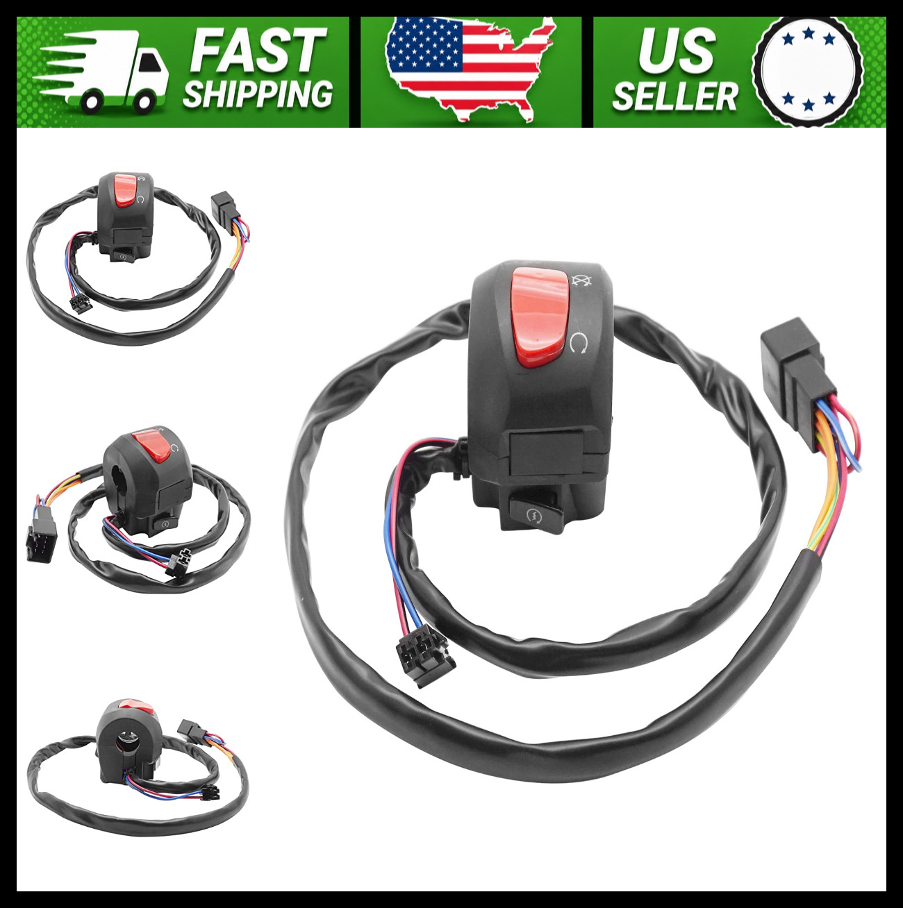 M MATI Handlebar Control Switch Start Kill Button for Suzuki Motorcycle