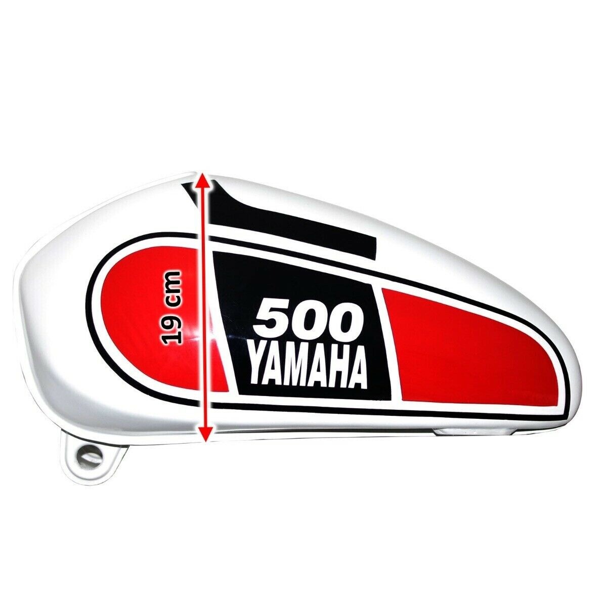 YAMAHA XT 500 TT 500 White Red Painted Steel Fuel Gas Petrol Tank 1977 Model @US