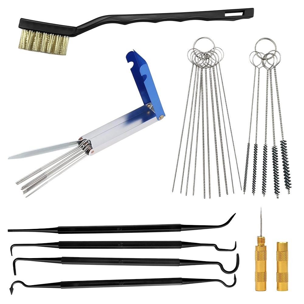 Carburetor Cleaning Brushes Wire Cleaner Tool Kit ATV Motorcycle Small-Engine
