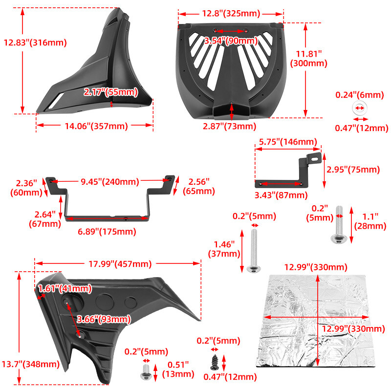 Under Fairing Cover Belly Panel Engine Guard For Honda Rebel 500 CMX500 2017-up