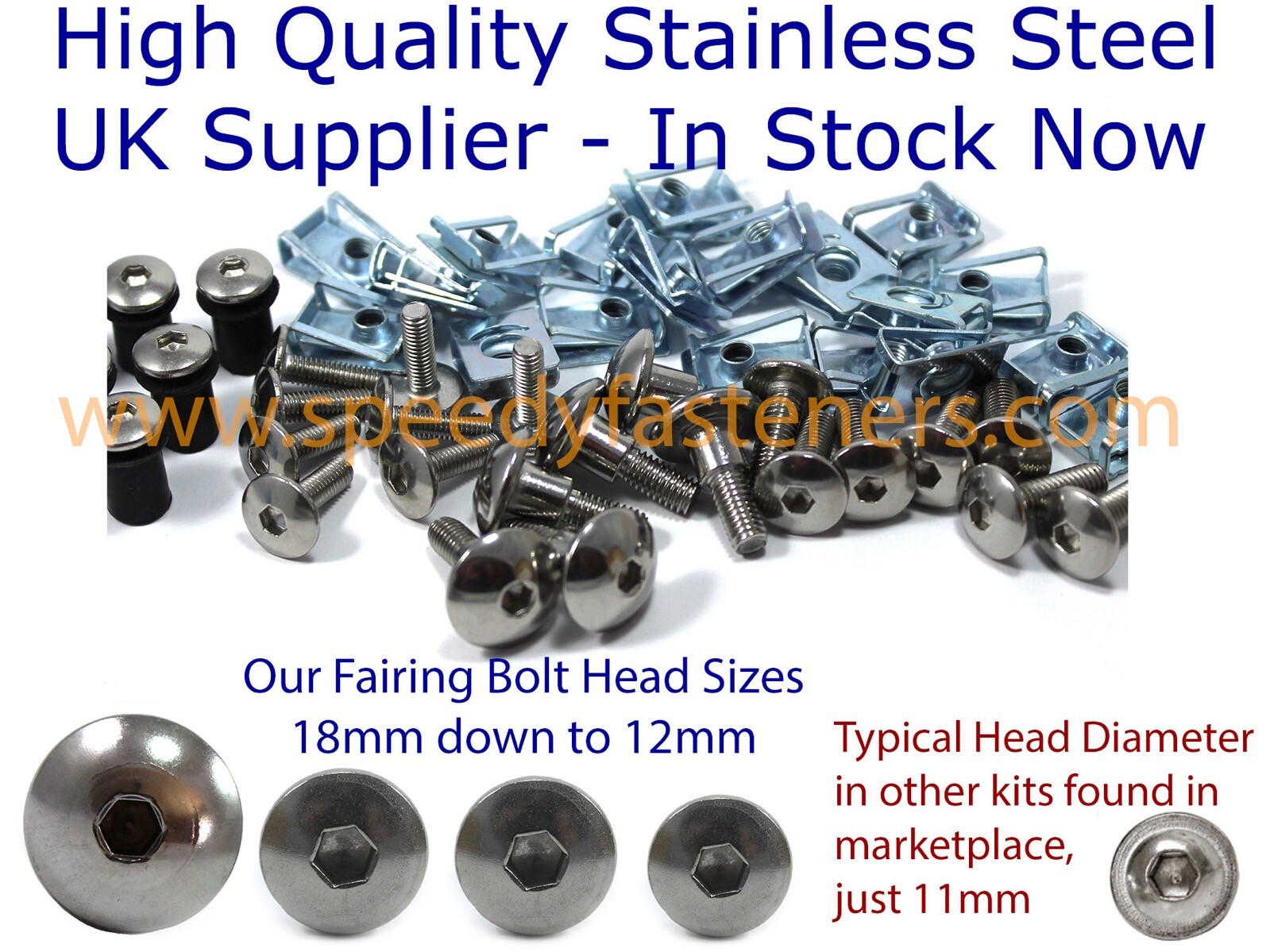 Yamaha Thundercat Full Stainless Fairing & Screen Bolt Clips Screws YZF 600R
