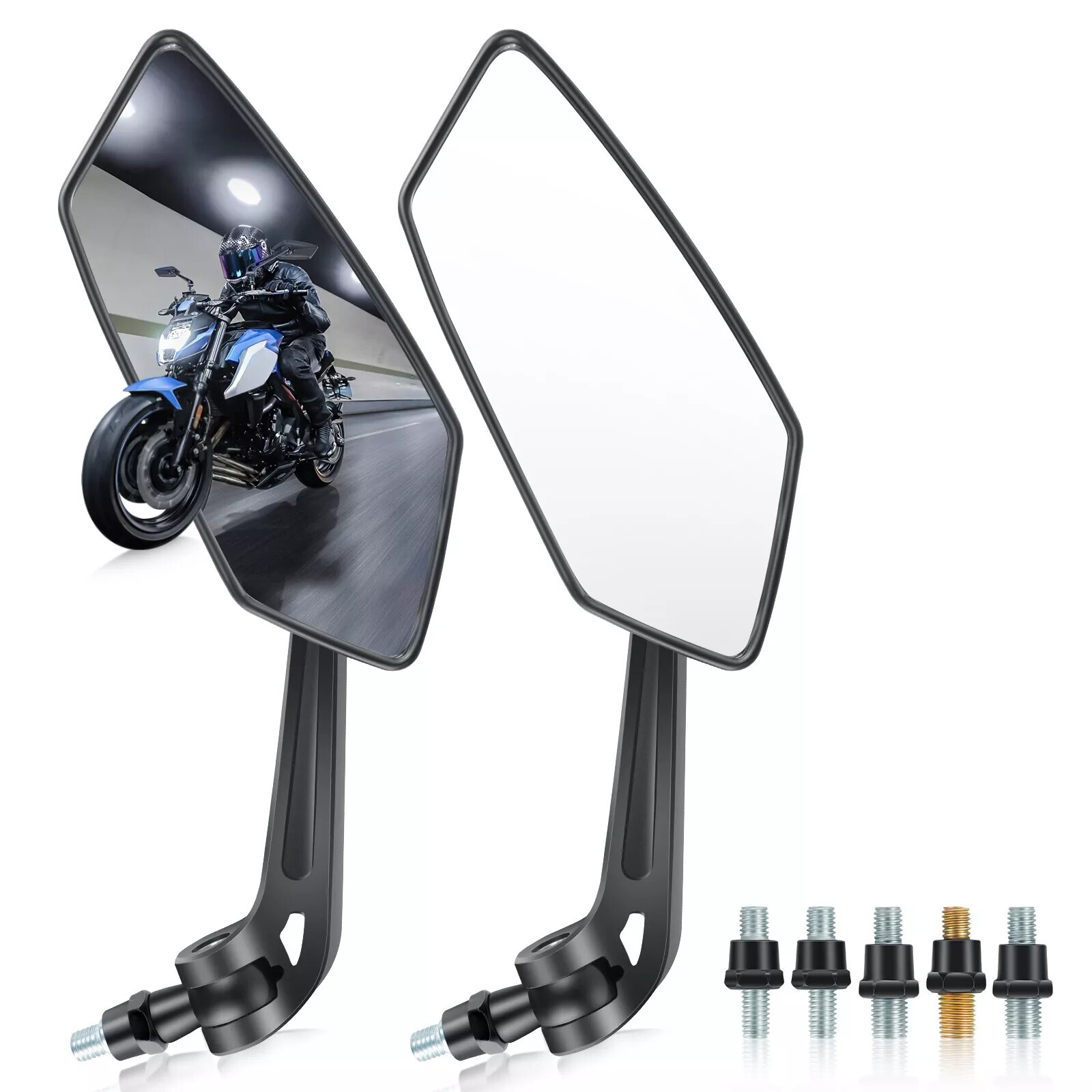 Motorcycle Mirrors Rearview Black For Honda Grom MSX125 2020 2019 2018 2017 2016