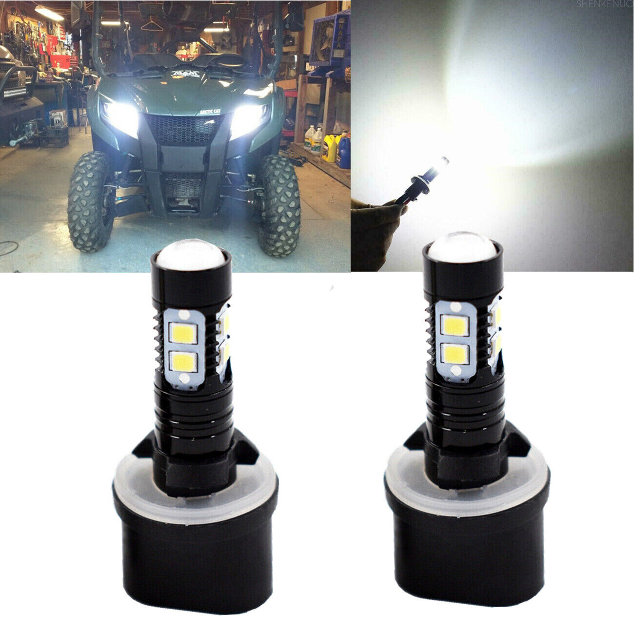 2x 80W 6000K LED HEADLIGHT Lamp FOR ARCTIC CAT 250 300 400 500 650 US