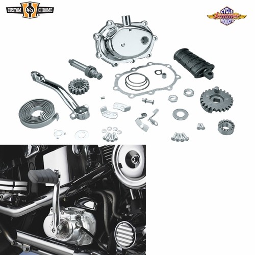 Polished Kick Cover Start Kickstart Kit Fit For Harley Big Twins 4-Speed 36-86