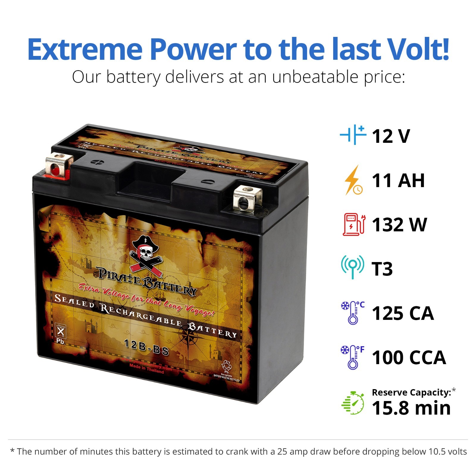 YT12B-BS High Performance Maintenance Free AGM Rechargeable Motorcycle Battery