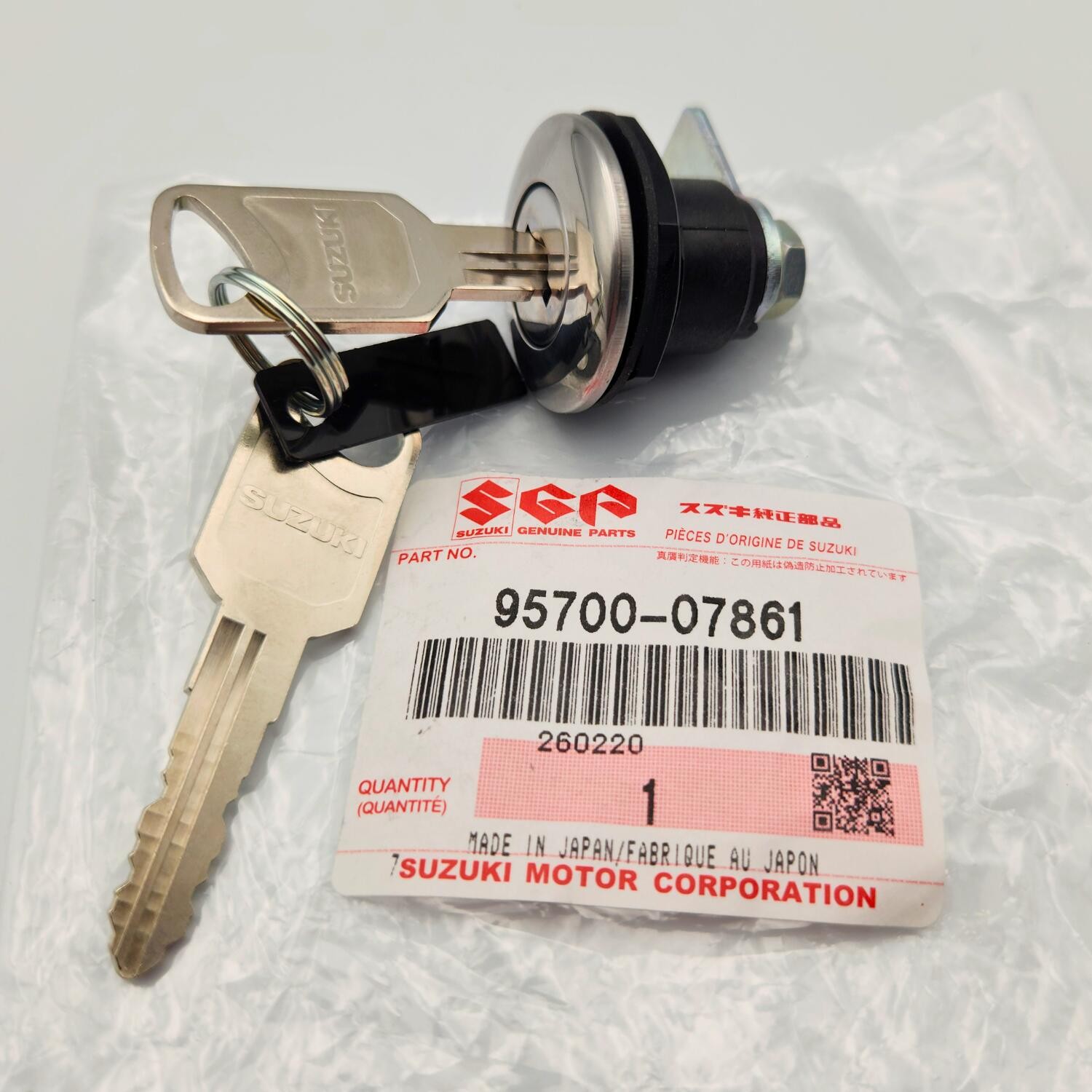 SUZUKI Genuine VL800 Lock Set Cover With 2 keys 95700-07861 OEM New