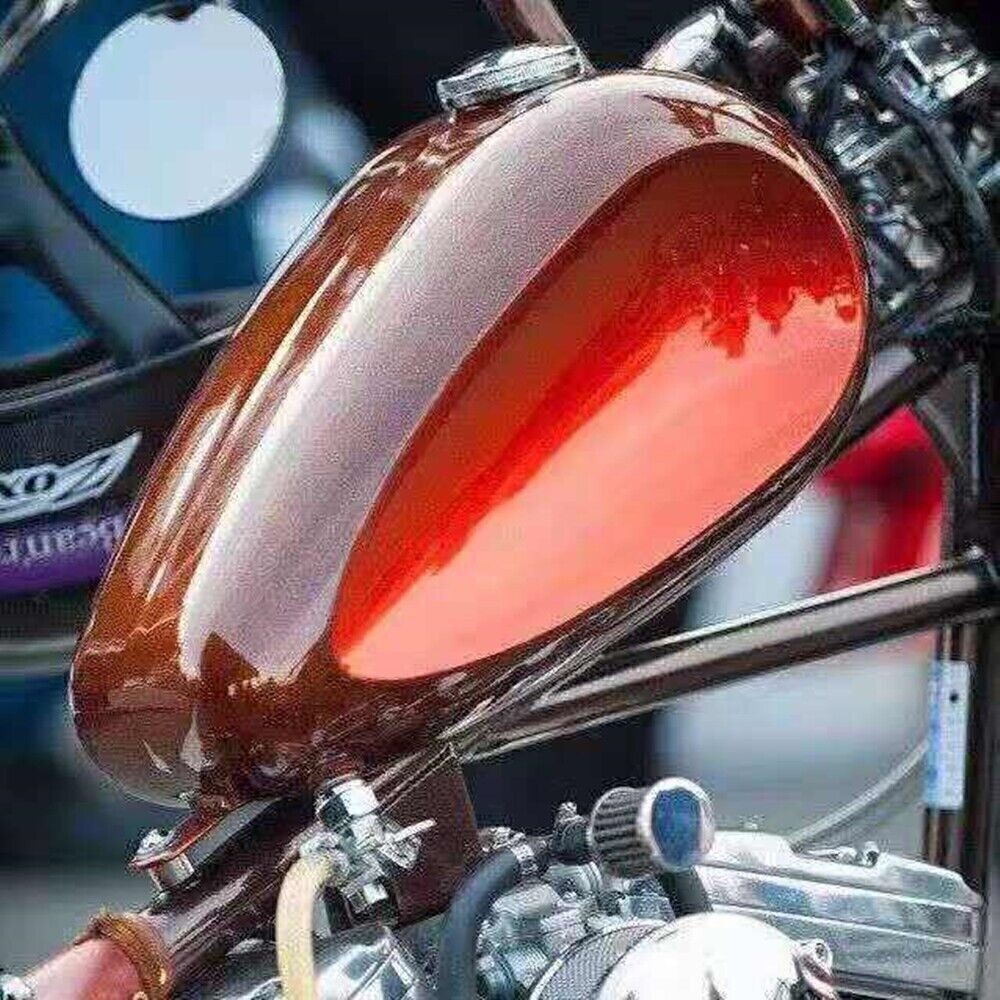 Silver 3.1Gal Motorcycle Gas Fuel Tank Can for Honda Yamaha Harley Universal