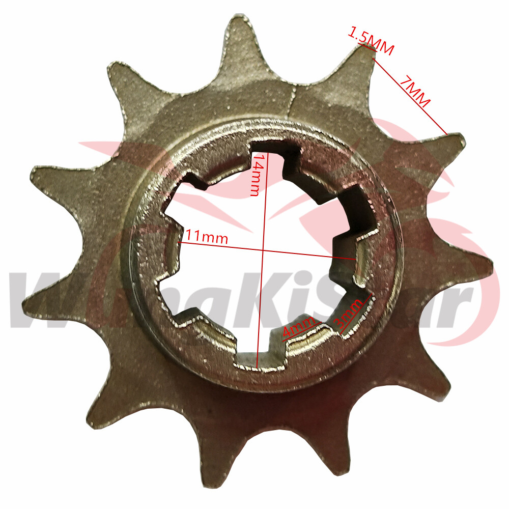 Front Gear Box Sprocket T8F 13T Chain Cog Flywheel For 43-49cc Minimoto ATV Bike