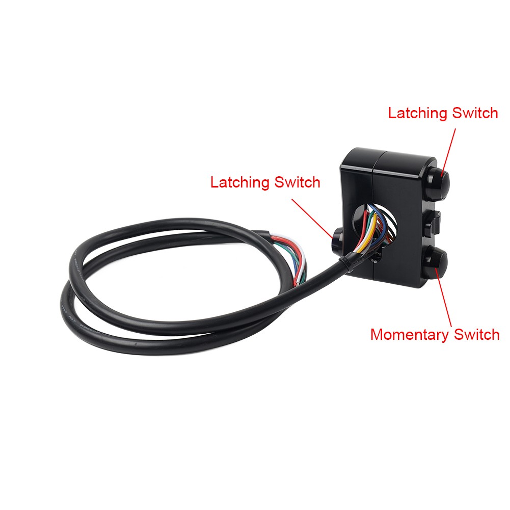 1″ Handlebar Control Switch Horn Turn Signal Light Black For Harley Bobber