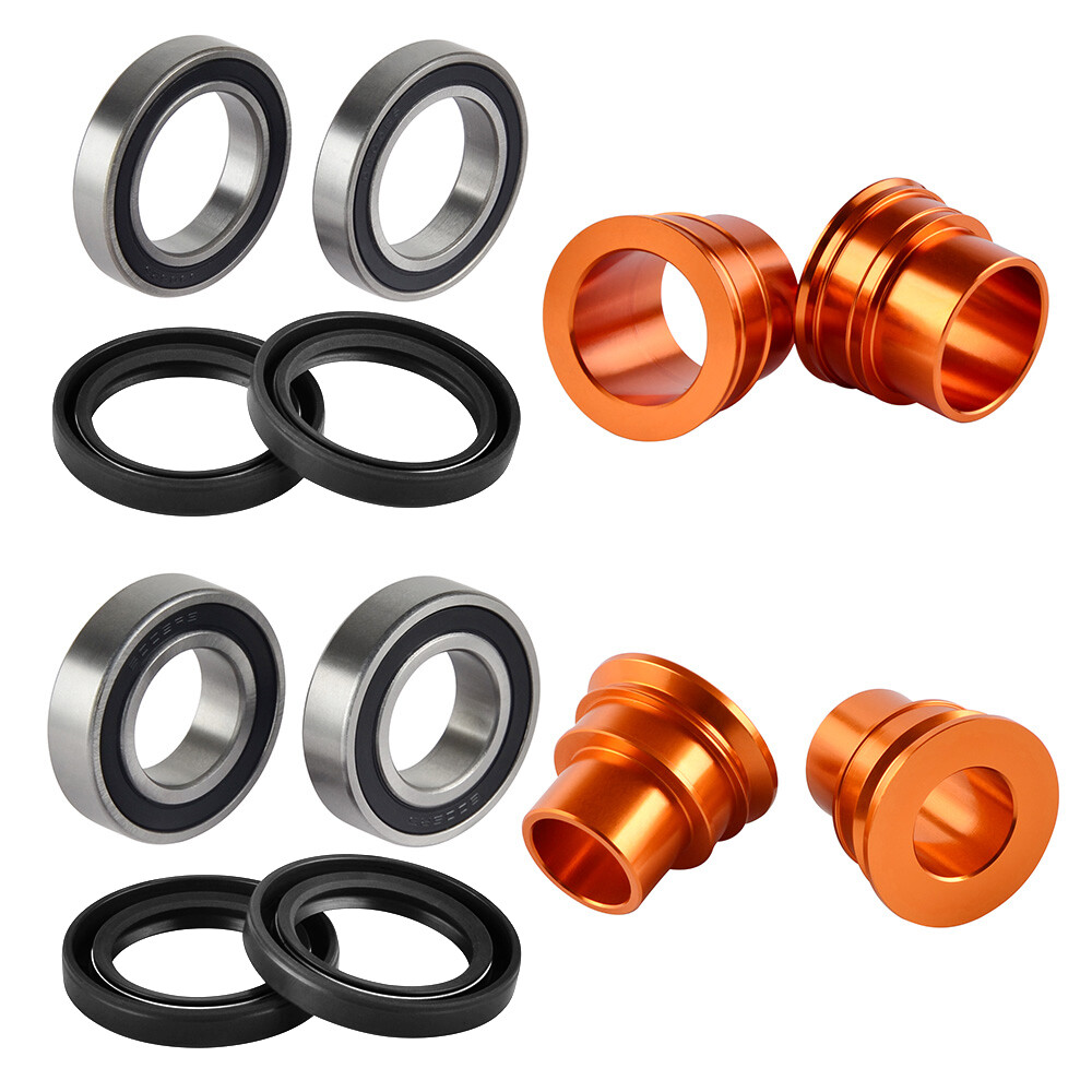 Front & Rear Wheel Spacer Bearing Seal Kit For KTM 125 200 250 300 EXC 2003-2015