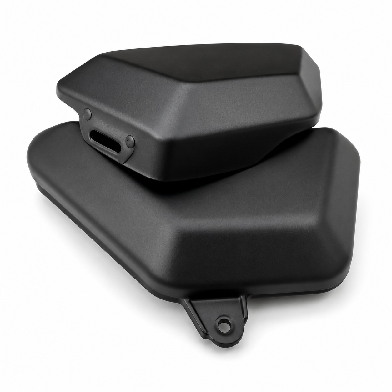 For Yamaha DT100 DT175 DT Enduro Side Cover Panel Pair LR Black Fiberglass