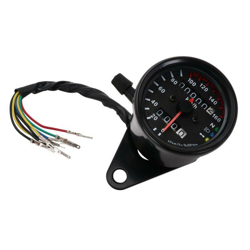 New 0-160 km/h LED Speedometer Odometer Meter Gauge DC 12V Universal Motorcycle