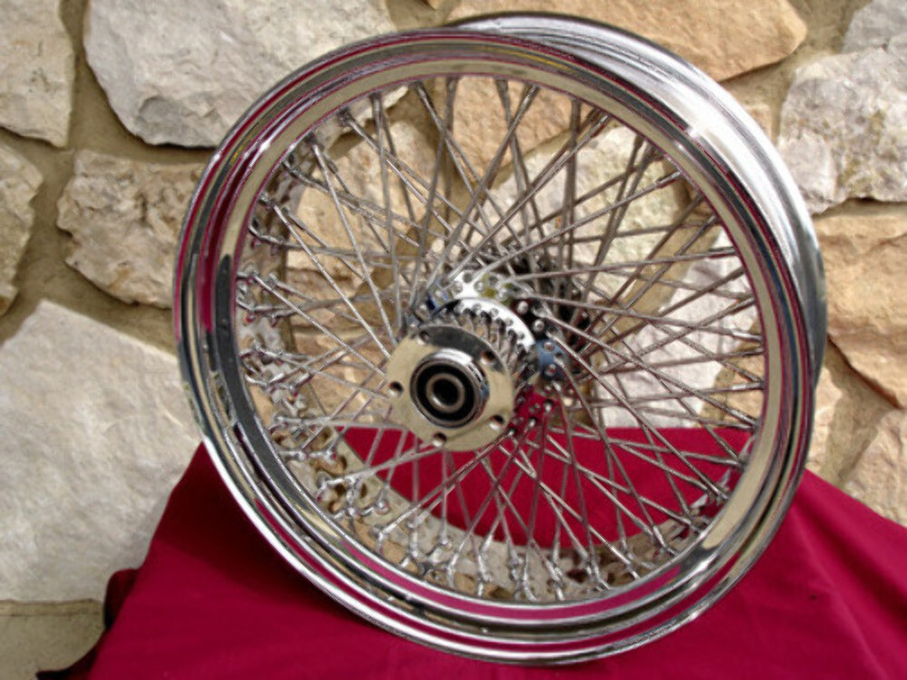 18X5.5″ 60 SPOKE REAR WHEEL FOR HARLEY & CHOPPER KRAFT TECH FRAMES