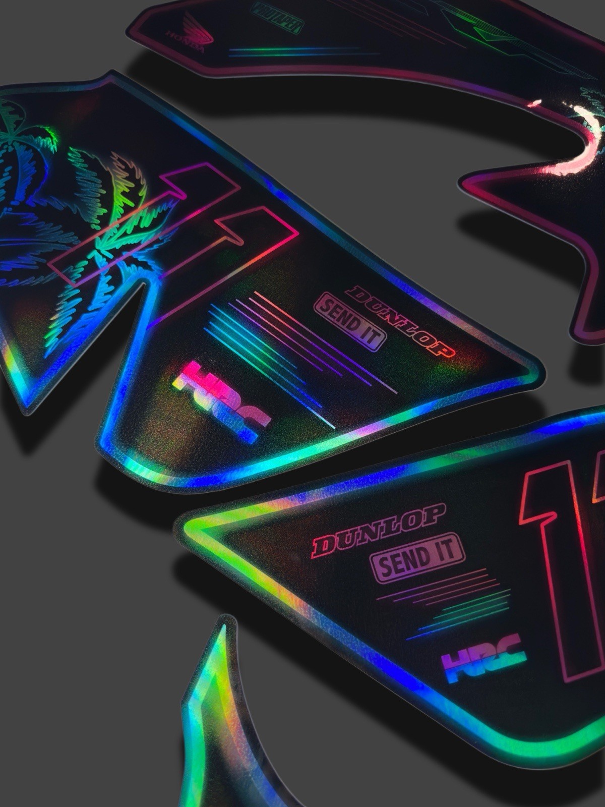 HONDA CRF50 GRAPHICS KIT DECALS THICK & HIGH GLOSS( HOLOGRAPHIC)