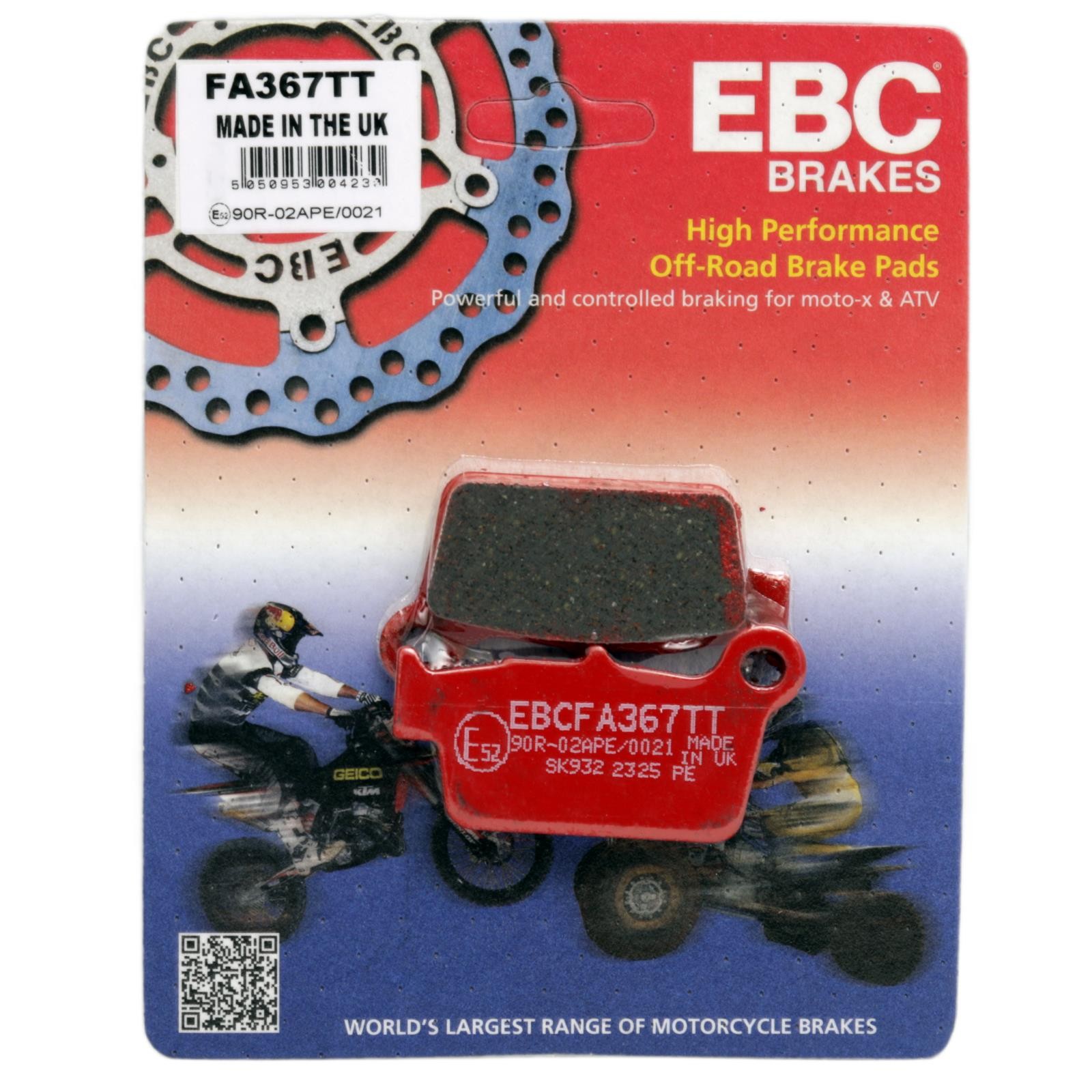 GAS-GAS EC 125|200|250|300 09-15 EBC FA367TT Enduro/MX Carbon TT Brake Pads Rear