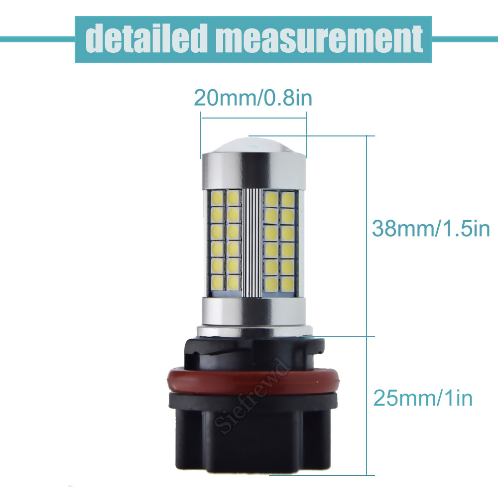 2Pcs HS5 LED Headlight Globe Front Driving Bulb Lamp For Honda 3030 66SMD 10-30V