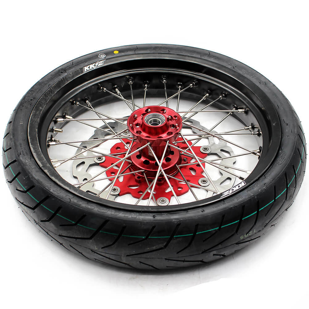 KKE 17”inch Supermotard Wheels Fit Honda CRF250X 2004/ CRF450X 05-18 CST Tyres