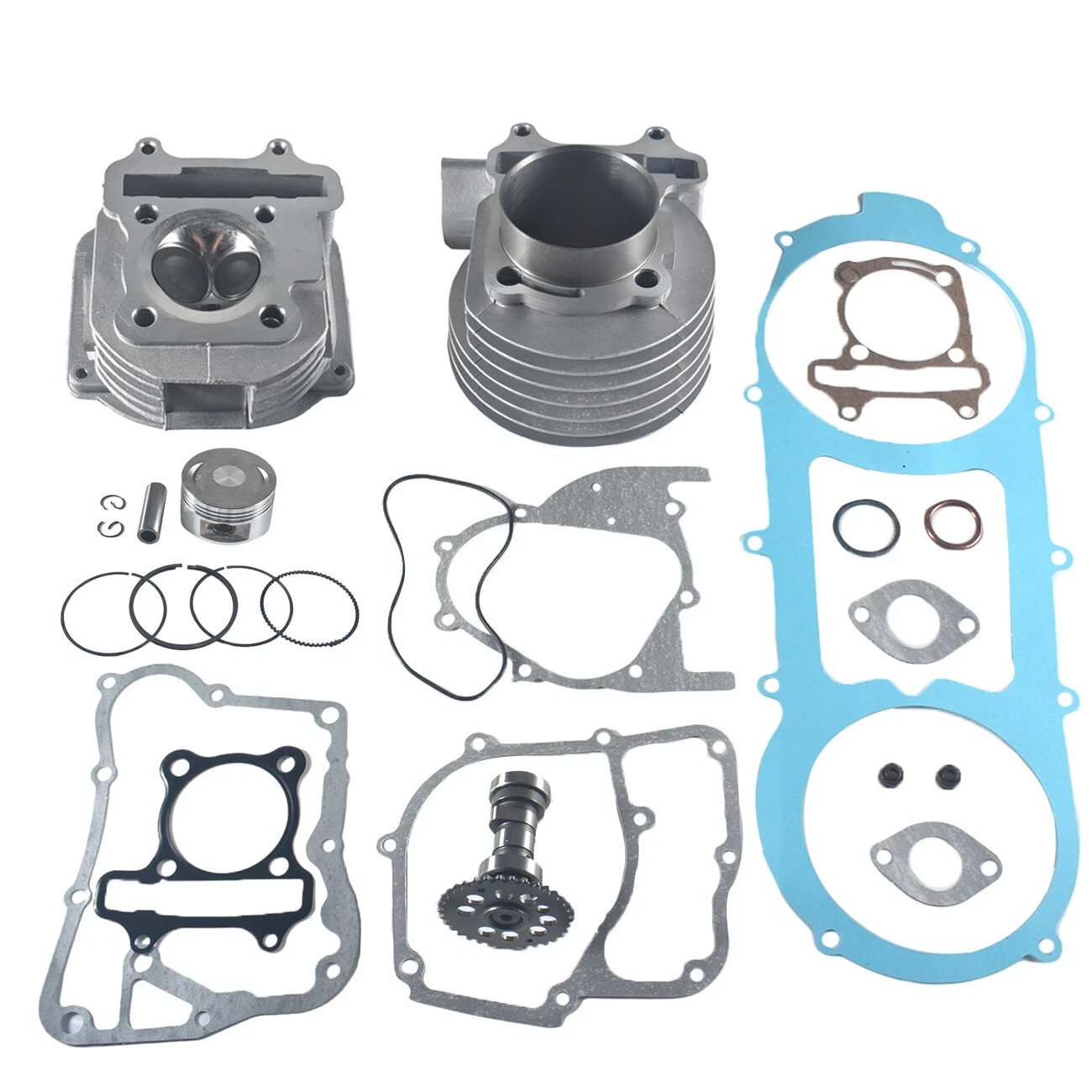 61MM Big Bore Cylinder Kit For GY6 125/150cc 152QMI 157QMJ Upgraded to 170-180CC