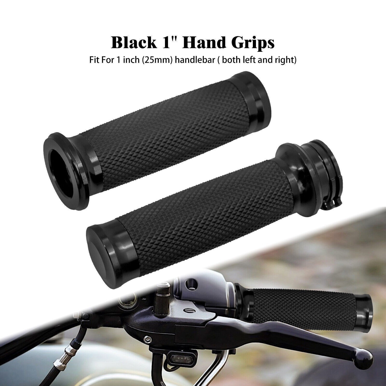 1″ Inch Motorcycle Handle Bar Hand Grips For Harley Honda Yamaha Kawasaki Upgrad