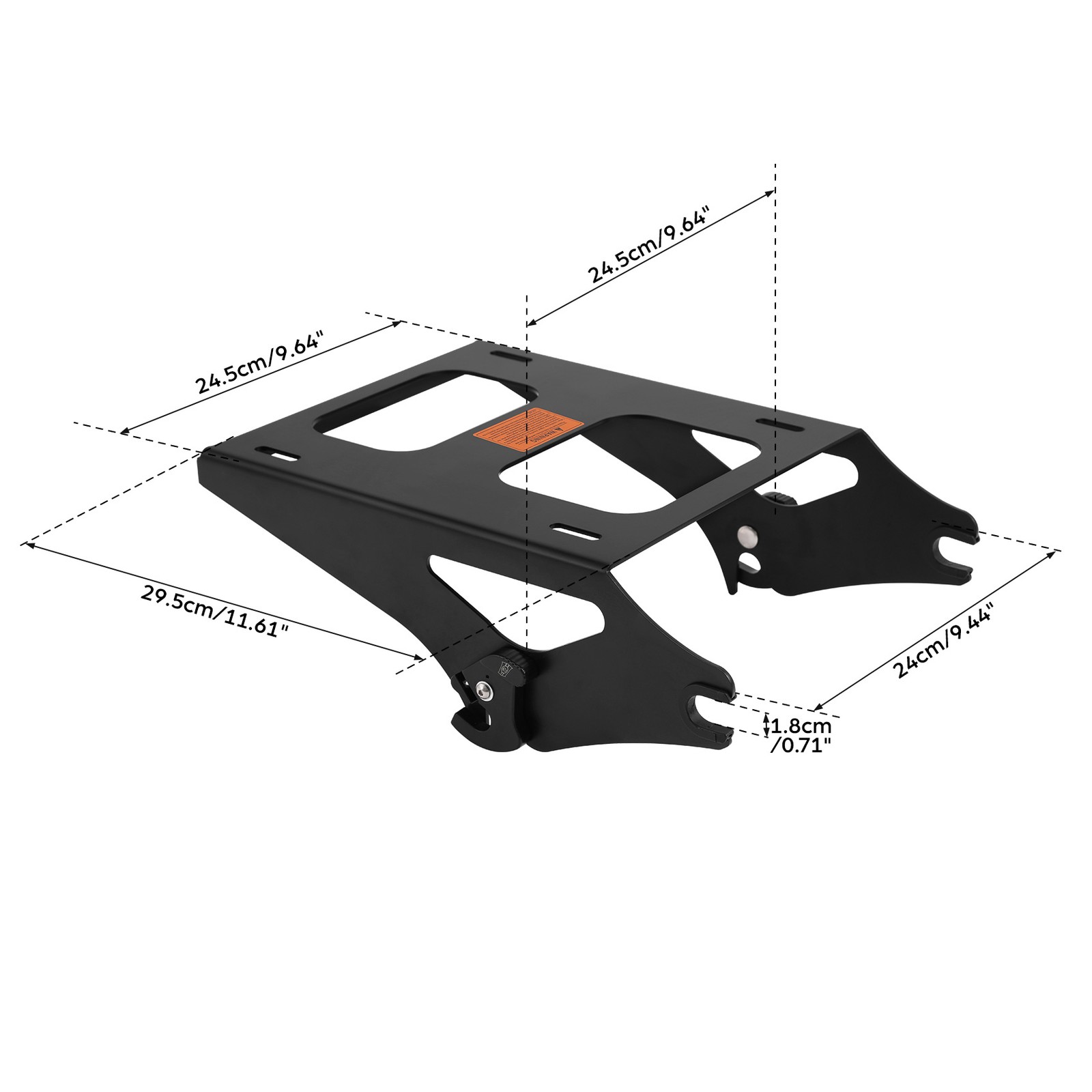 Fit For Harley Touring 14+ Sharkskin Blue Firestorm King Trunk Pad Mounting Rack