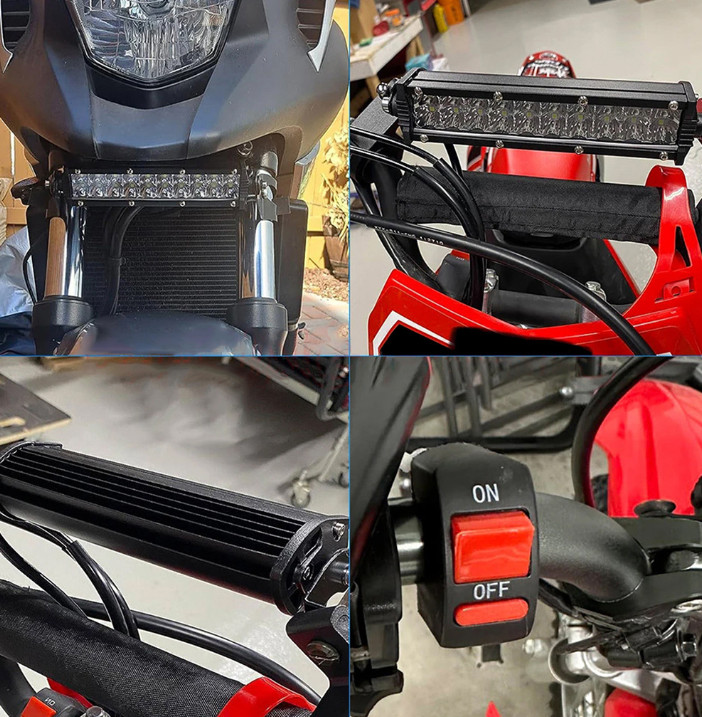 Universal LED Headlight Light Bar Upgrade Kit For Dirt Bike Easy Installation US