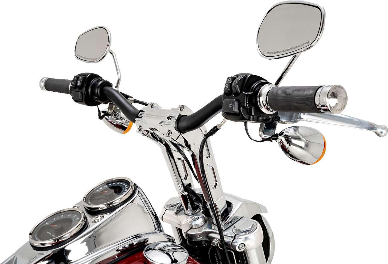 Performance Machine Phatbar Riser Kit 9in Chrome Internal Wiring 0208-2195M-CH