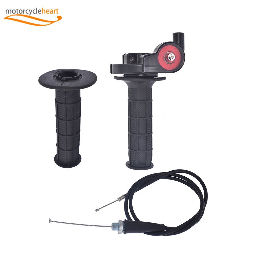 7/8″ 22mm Twist Throttle Handle Grip with Cable 50-250CC ATV Dirt Bike