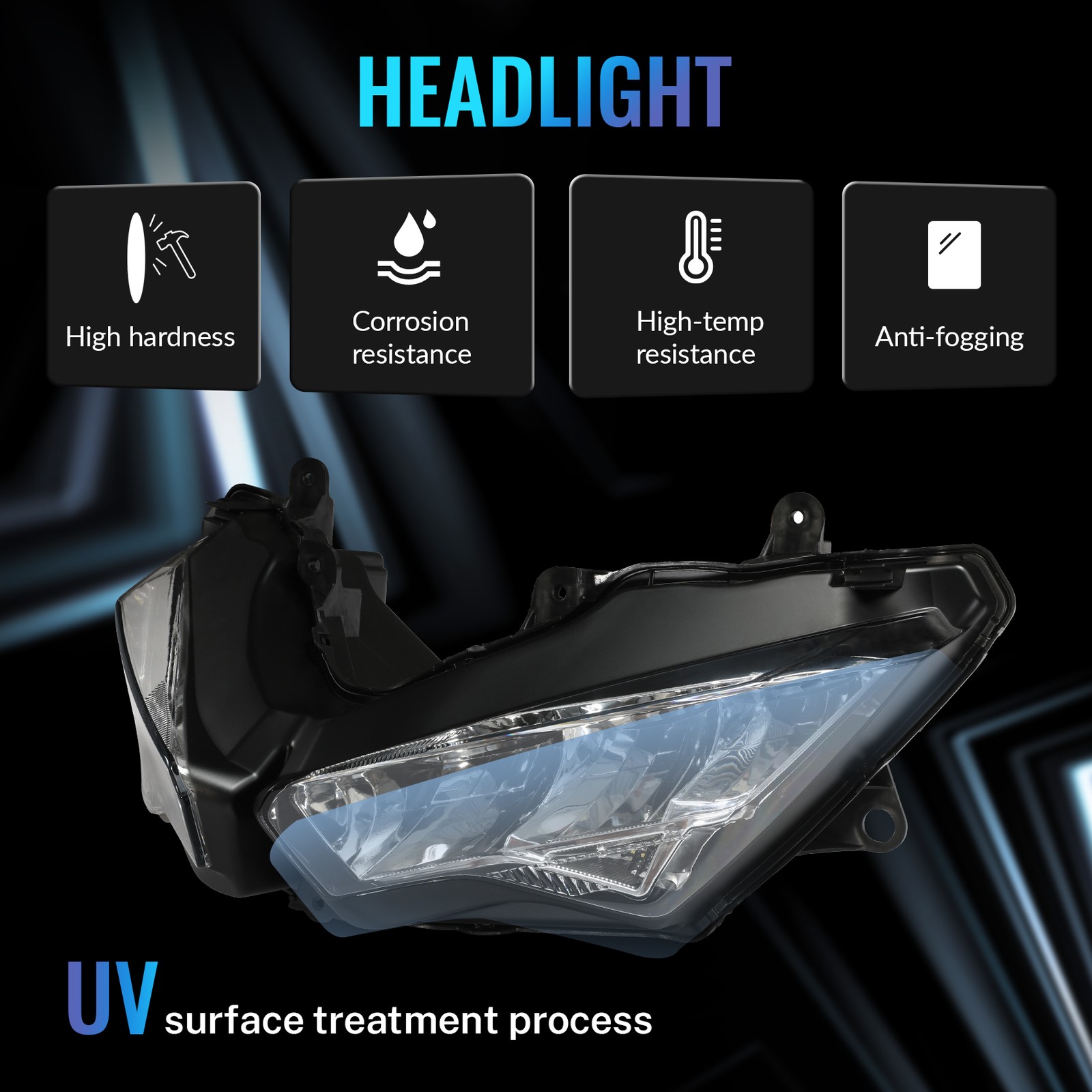 LED Front Headlight Assembly Headlamp Fit For Kawasaki Ninja ZX-4R ZX-4RR 23-24