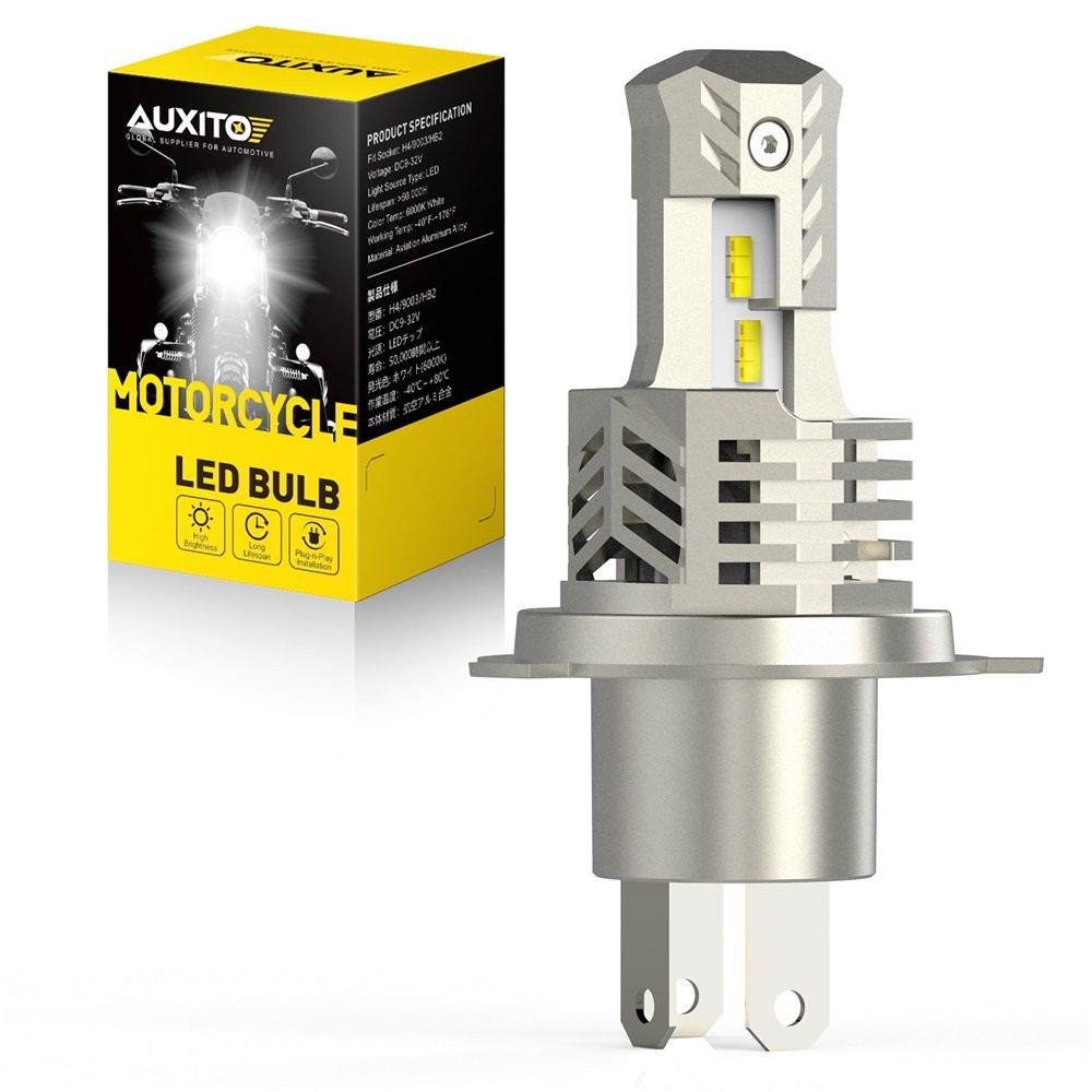 H4 9003 LED Motorcycle Headlight Bulb 6000K White Hi-Lo Beam High Power 10SF EUO
