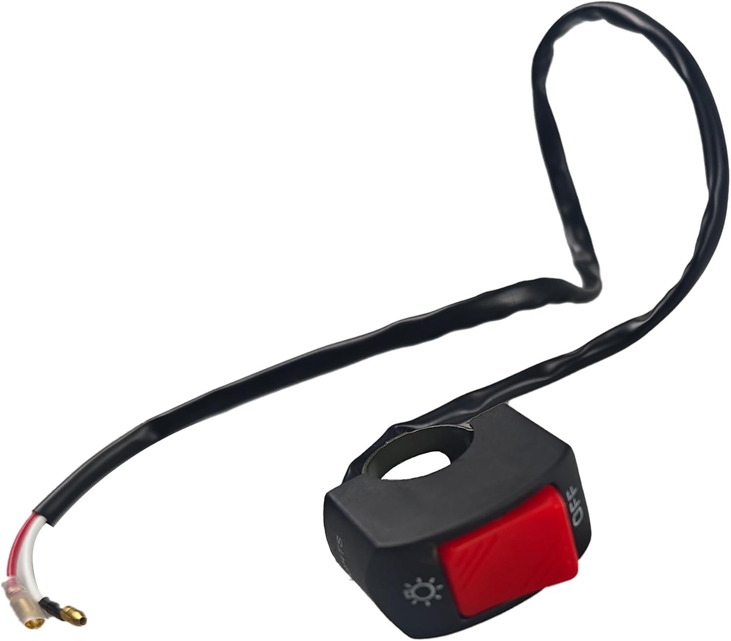 Motorcycle Handlebar Switch, Waterproof On/Off Toggle Push Button 7/8 Inch (22mm