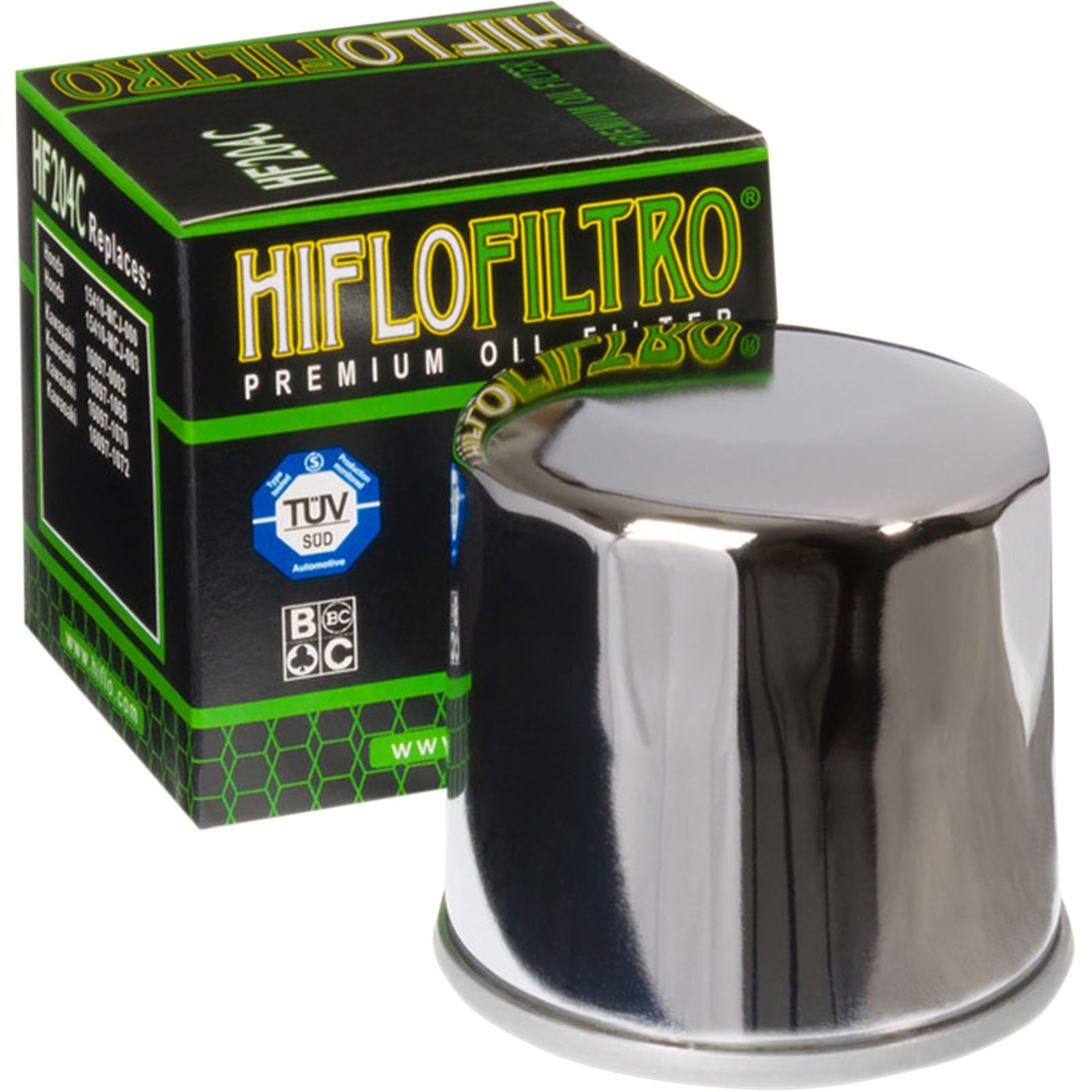 Hiflofiltro Oil Filter Chrome HF204C