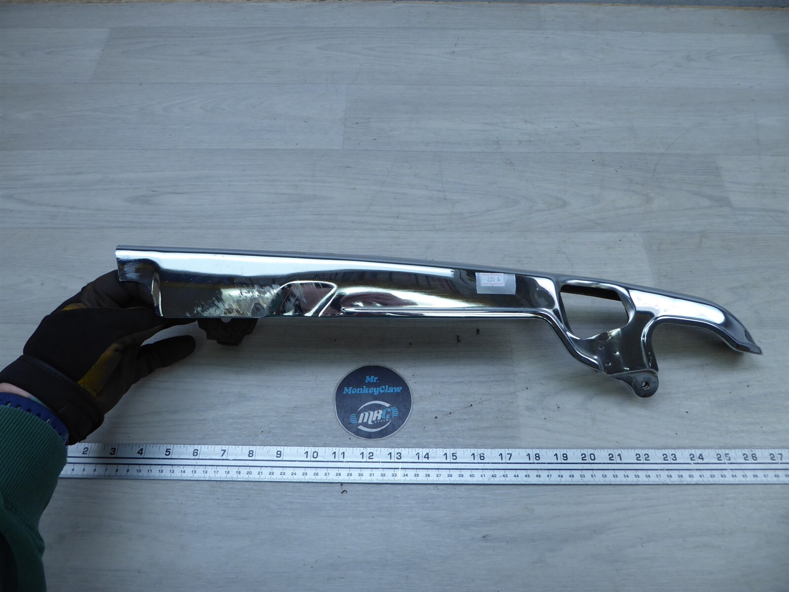 1978 Yamaha XS650 Y235-6. chrome metal chain guard