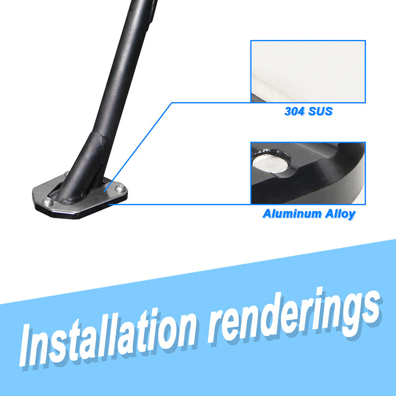 Kickstand Foot Enlarger Plate Pad Fit For Suzuki DR650 DR650SE 1996-2024 2016