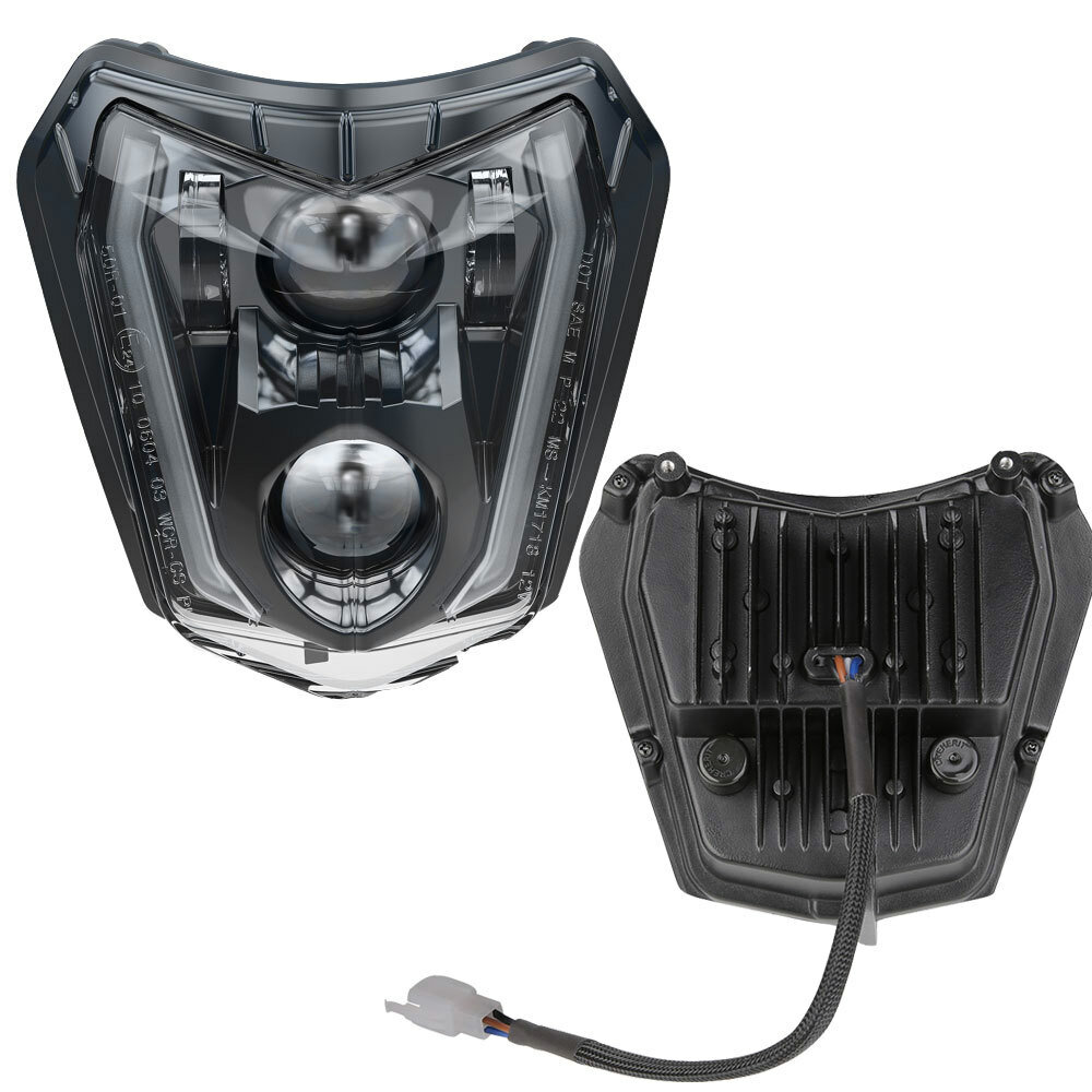 LED Headlight High Low Beam with Black Fairing For KTM 250 350 450 501 SMC R 690