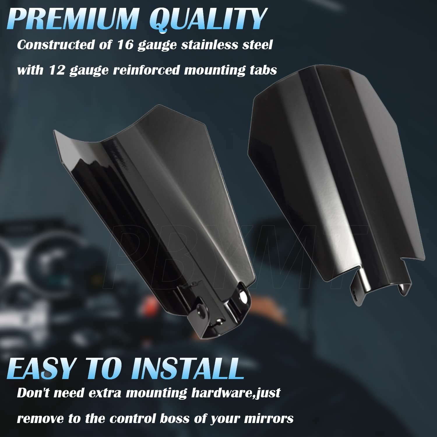 Coffin Cut Gloss Black Handguards for Harley Touring 20142023 Models